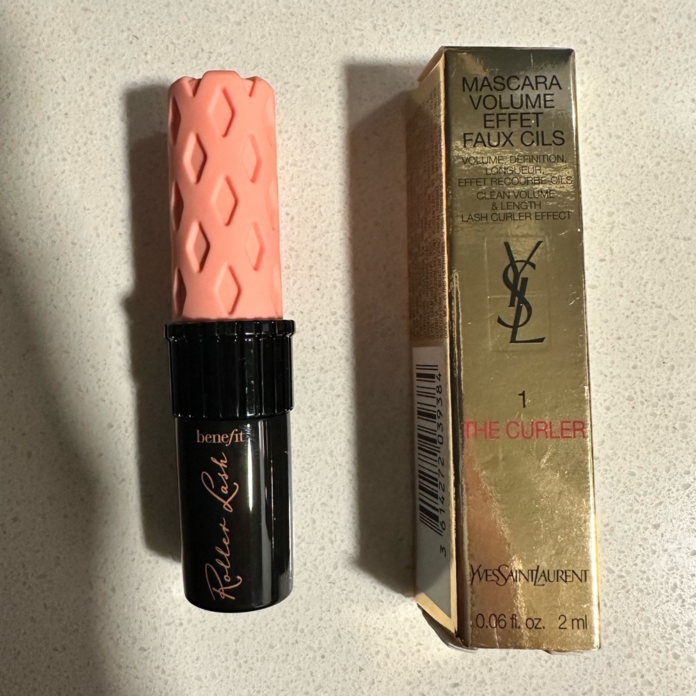 Benefit Roller Lash Mascara 4g/ 0.14 oz & YSL The Curler Mascara 0.06 fl oz/2ml